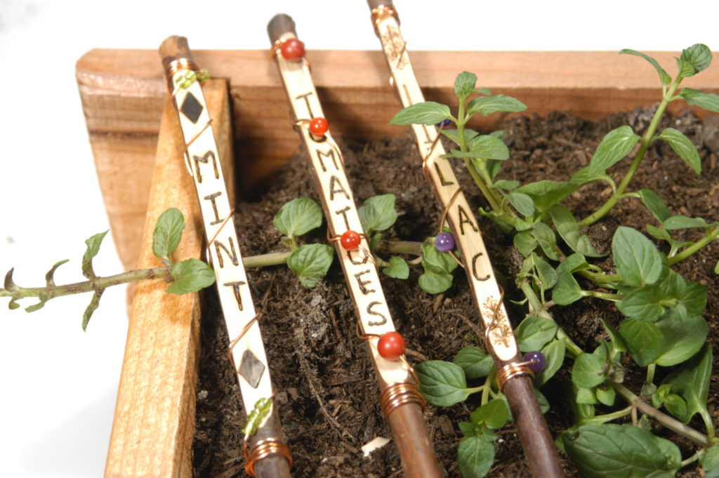 DIY Wood Burned Plant Markers - Sweet Pea