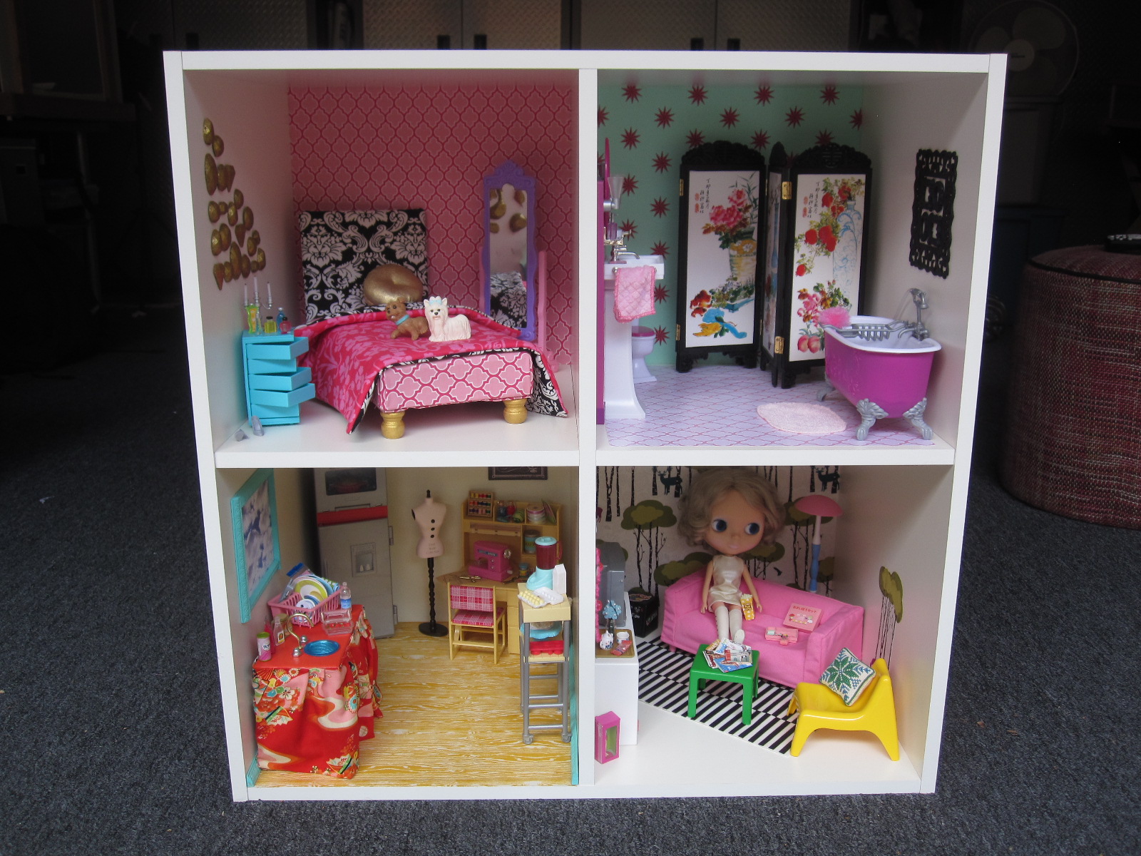 How to build a DIY dollhouse bookshelf