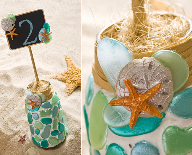 DIY Table Number Signs for a Beach Themed Wedding or Event