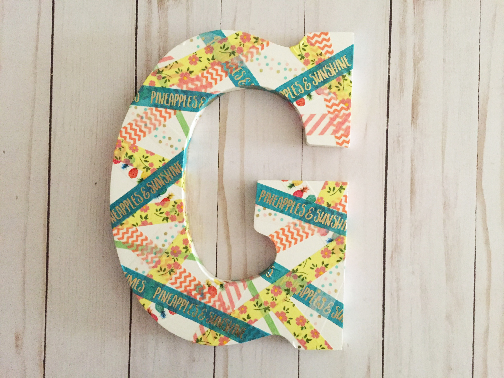 8+ Ways to Makeover a Wood Letter with Mod Podge - CATHIE FILIAN's