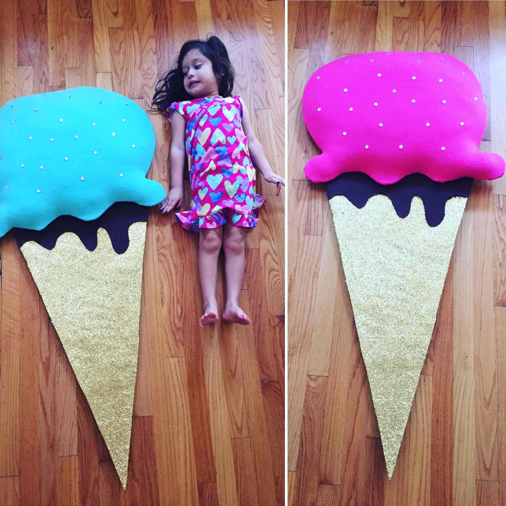 Small Assorted Color Creative Foam Cut-Outs - Ice Cream Cone