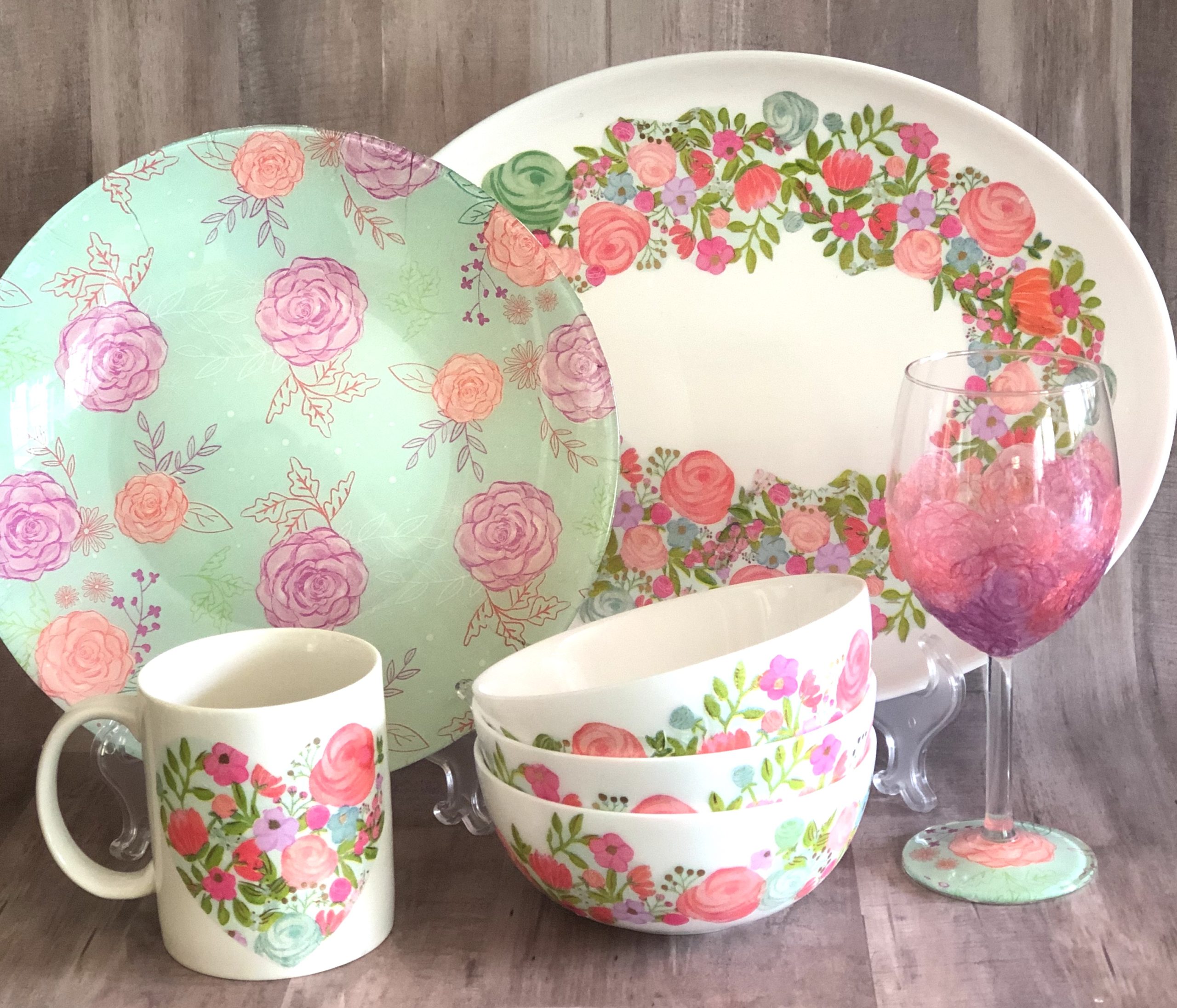 Dishwasher Safe Mod Podge and Napkin Decoupage How To - CATHIE