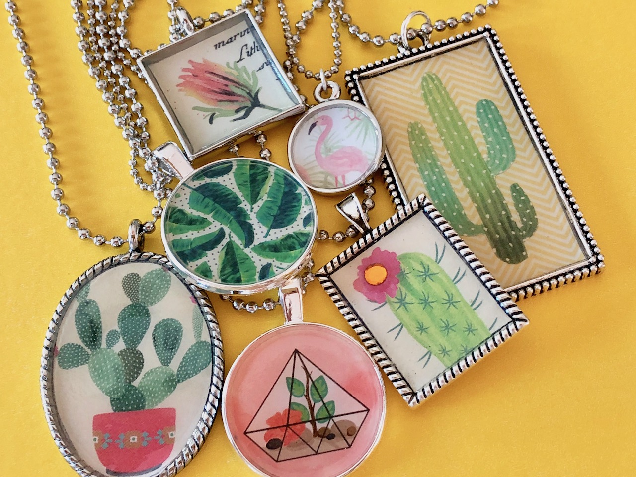 Make it with Mod Podge - Dimensional Magic Pendants  Cathie and Steve will  show you how to create cactus and succulent pendants with images and Dimensional  Magic. Plus they are teaching