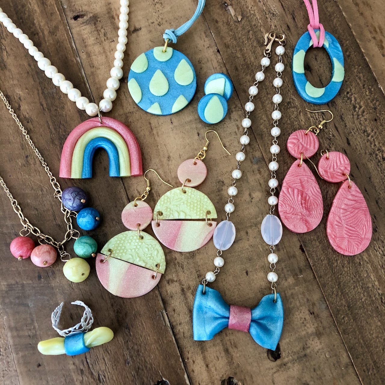 How to Make: 5 Faux Turquoise & Gold Jewelry Designs with Sculpey Premo  Polymer Clay  How to Tutorial! We are creating 5 different Faux Turquoise  Jewelry Designs with Sculpey Premo Polymer