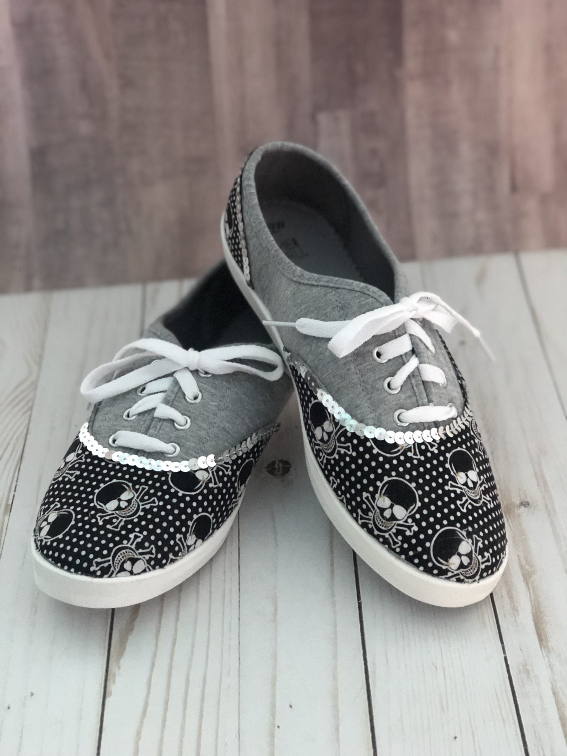 DIY How To Add Fabric to Sneakers with Mod Podge - CATHIE FILIAN's Handmade  Happy Hour