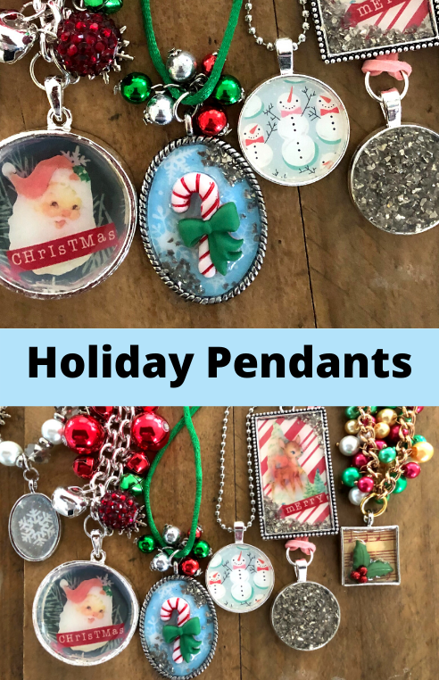 Christmas Pendants to DIY w/ Mod Podge! #craftshow #handmadejewelry # modpodge #crafts #hamdmadegifts 