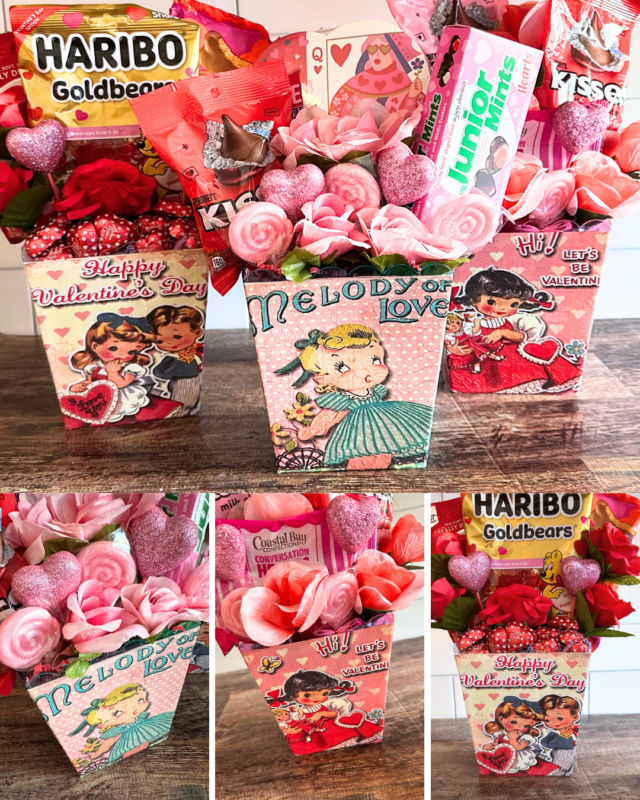 DIY Valentine Candy Bouquet with Dollar Tree Supplies - CATHIE FILIAN's ...